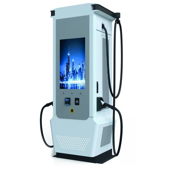 DT 240 DC Charger 2x CCS2 with Eichrecht 500A stand. Payter