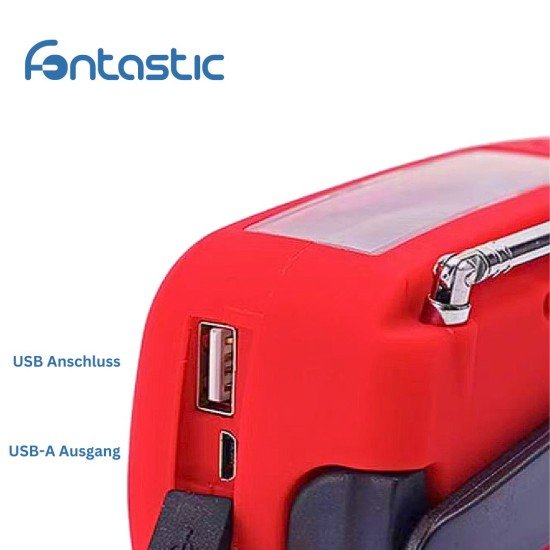 Multi-functional AM/FM Radio with Flashlight Solar, Crank, Rechargeable Battery, SOS Siren