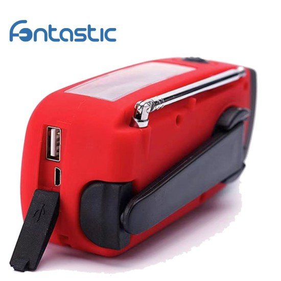 Multi-functional AM/FM Radio with Flashlight Solar, Crank, Rechargeable Battery, SOS Siren
