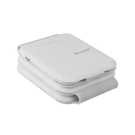 Foldable Wireless Magnetic Charging Station 15W Smartphone & Watch, Headphones, MagSafe comp white