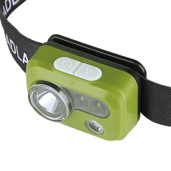 Fontastic LED headlamp "Goyo", rechargeable Lightweight, various light modes, IPX4 green