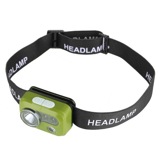 Fontastic LED headlamp "Goyo", rechargeable Lightweight, various light modes, IPX4 green