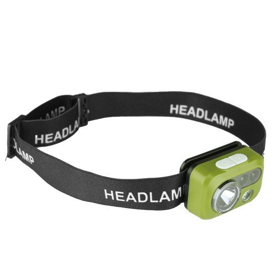 Fontastic LED headlamp "Goyo", rechargeable Lightweight, various light modes, IPX4 green