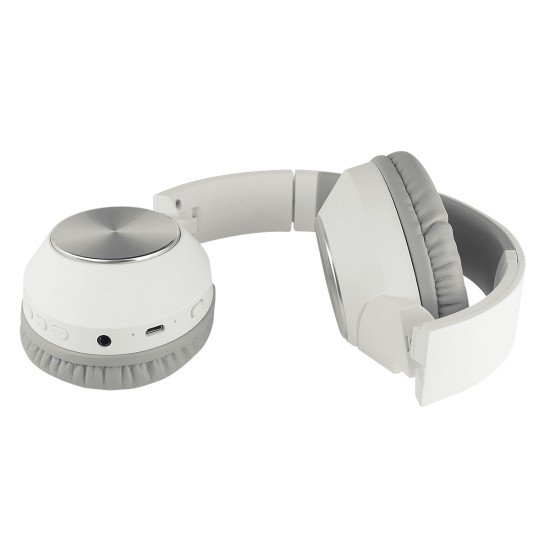 Wireless Headphone Tela, with Microphone white Line-In Function, Volume control, Foldable