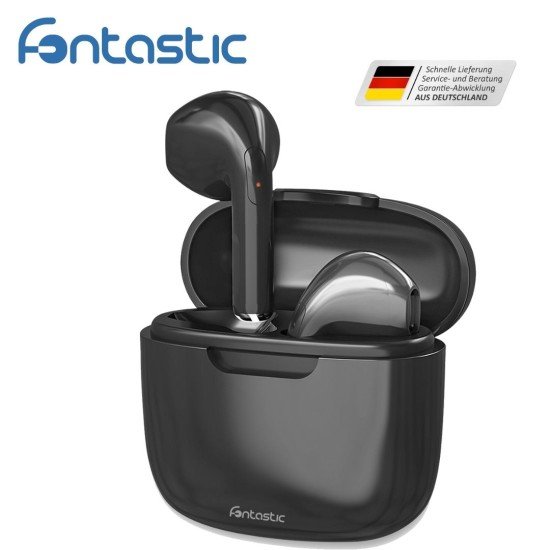 Fontastic TWS In-Ear Headset Pero, HD Sound black Touch Control, Handsfree, Auto Pairing, Ergonomic