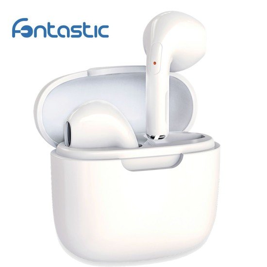 Fontastic TWS In-Ear Headset Pero, HD Sound white Touch Control, Handsfree, Auto Pairing, Ergonomic