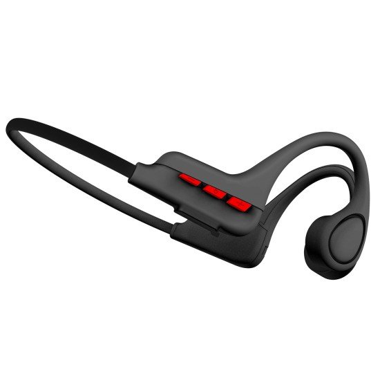 Sport Bone Conduction Headphone "Boncy" black/red Ultra Light, IPX5 Waterproof, 8h Play Time