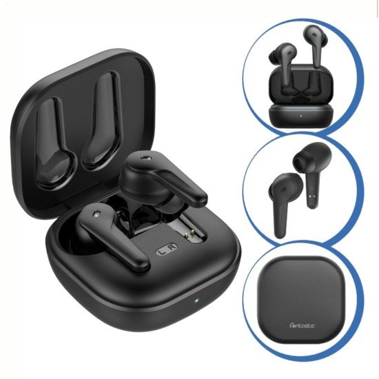 TWS In-Ear Headset "Cero" ANC digital ENC black Touch control, Type-C fast charging, Hall-Sensor