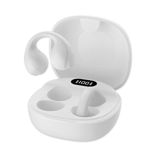 Fontastic OWS Wireless Open Ear Headphones white Comfortable, Touch Control, Charging Case &ldquo;Active"
