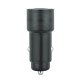 Car Charger &bdquo;Luma&ldquo; Dual Port, 38Watt, Grey Type-C Power Delivery USB-A Fast Charge Aluminum
