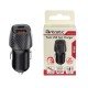 Car Charger &bdquo;Gran&ldquo; Dual Port, 20Watt, black Type-C PD + USB-A FC 3.0, PPS, Carbon Fiber Design
