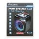 Wireless party speaker 60W, microphone & LED light Karaoke, TWS, FM radio, USB & card reader
