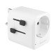 World Adapter USB Ports US/UK/AUS 100 Countries 10A Fuse Power: 250V/2500W, Schuko / Euro plug