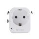 World Adapter USB Ports US/UK/AUS 100 Countries 10A Fuse Power: 250V/2500W, Schuko / Euro plug