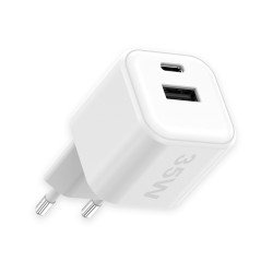 AC Charger MINI GaNto 35W Type-C PD + USB-A white Ultra-compact, PPS, T&Uuml;V / GS certificate white