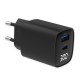 Fontastic AC Charger GAN 30W with Display, black Typ-C + USB-A PD, FC, Power Output Display &ldquo;Ecran&ldquo;