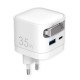 Fontastic 35W GaN Charger with retractable cable Type-C + A Ports, Cable Type-C PD FC &ldquo;Zap" white