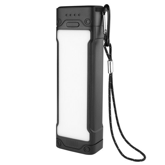 Power Bank with LED Torch Atria20 20000mAh black 3 Brightness Levels + SOS Flash Light USB-A Type-C