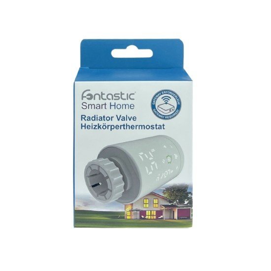 Smart Wireless Thermostatic with LED-Display white APP Controlled, WiFi Gateway Required, incl. AA