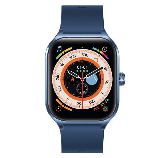 Smartwatch Timor with 2.01" Display BT Call blue Music Control, Split Screen, Interchangeable Strap