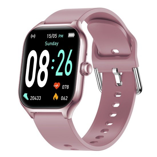 Smartwatch Timor with 2.01" Display,BT Call purple Music Control, Split Screen, Interchangeable Strap