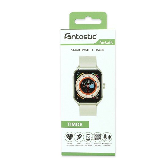 Smartwatch Timor 2.01" Display, BT Call champagne Music Control, Split Screen, Interchangeable Strap