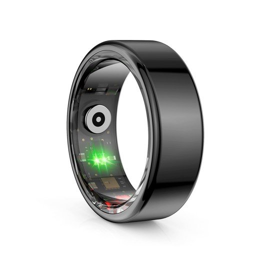 Fontastic Smart Ring Fitness Heart Rate Tracker #8 Long battery life, Dust & Waterproof 5ATM, Black