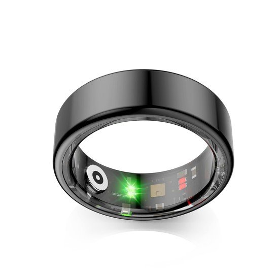 Fontastic Smart Ring Fitness Heart Rate Tracker #8 Long battery life, Dust & Waterproof 5ATM, Black