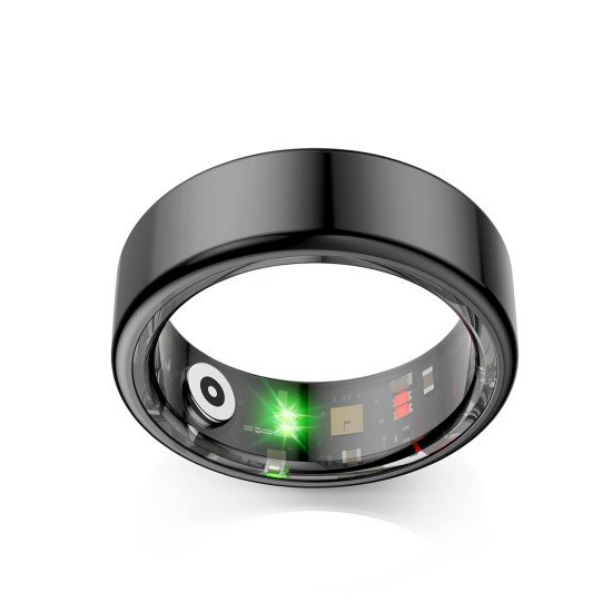 Fontastic Smart Ring Fitness Heart Rate Tracker#11 Long battery life, Dust & Waterproof 5ATM, Black