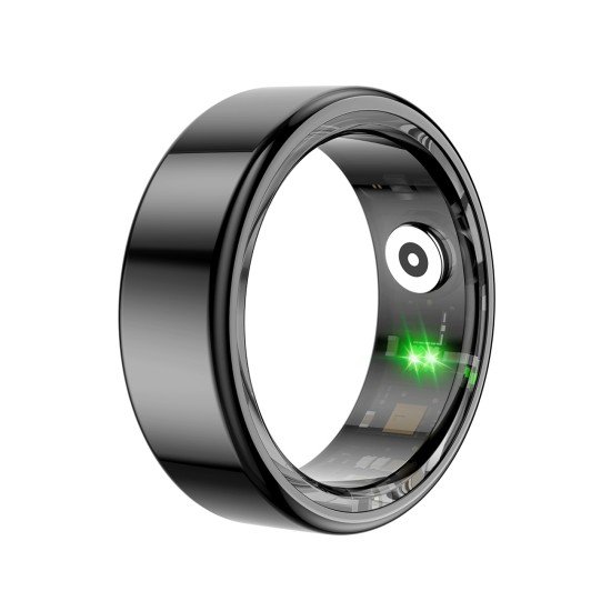 Fontastic Smart Ring Fitness Heart Rate Tracker#12 Long battery life, Dust & Waterproof 5ATM, Black