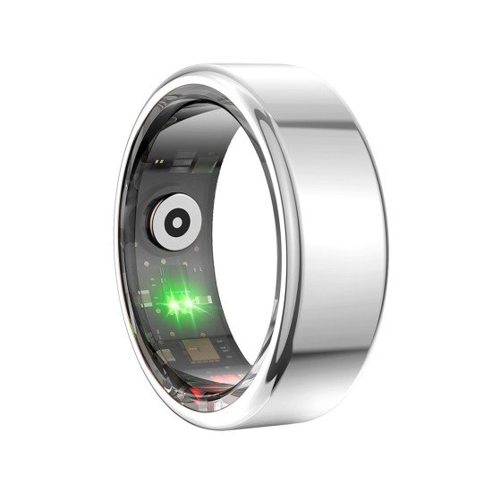 Fontastic Smart Ring Fitness Heart Rate Tracker#10 Long battery life, Dust & Waterproof 5ATM, Silver