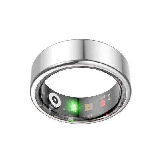Fontastic Smart Ring Fitness Heart Rate Tracker#10 Long battery life, Dust & Waterproof 5ATM, Silver
