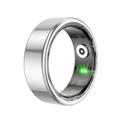 Fontastic Smart Ring Fitness Heart Rate Tracker#12 Long battery life, Dust & Waterproof 5ATM, Silver