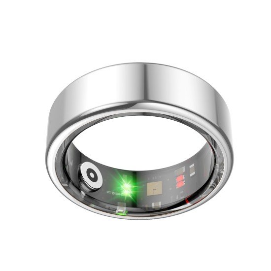 Fontastic Smart Ring Fitness Heart Rate Tracker#13 Long battery life, Dust & Waterproof 5ATM, Silver