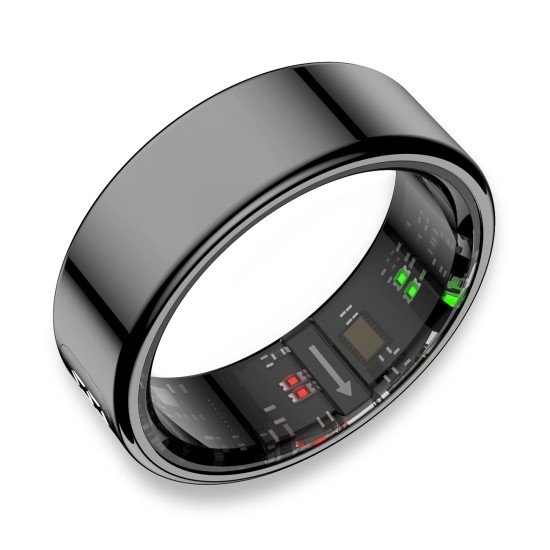 Fontastic Smart Ring with display Fyri DIVO size 9 Fitness and health tracker long battery life black