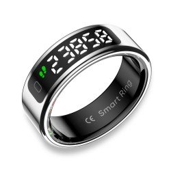 Fontastic Smart Ring w/ display Fyri DIVO size 10 Fitness & health tracker long battery life silver