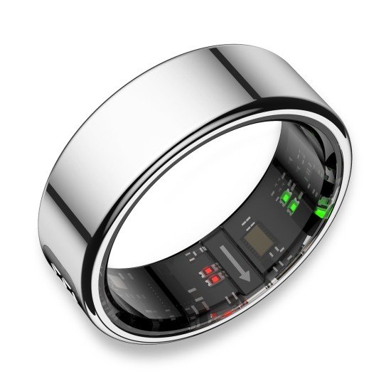 Fontastic Smart Ring w/ display Fyri DIVO size 10 Fitness & health tracker long battery life silver