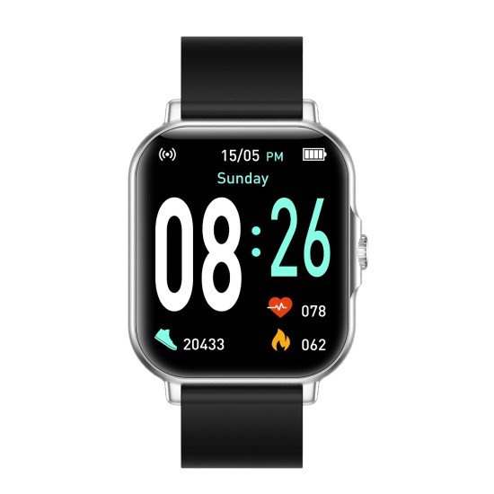 Fontastic Smartwatch Nexo 1.83&rdquo; Display, silver Heart Rate, Hands-Free Function, Music Control