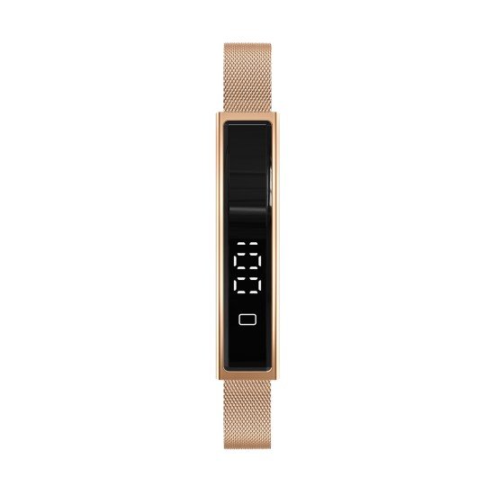 Fontastic Smart Bracelet &ndash; Stylish Fitness Band Jewelry-Like, with Display & Metal Strap, Gold