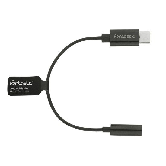 Adapter Type-C to 3.5mm Audio Port black Smart IC, USB-C to 3.5mm Female AUX