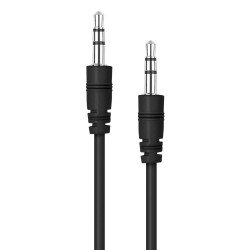 Essential 3.5mm PVC Auxiliary Audio Cable black Length - 5M, Stereo